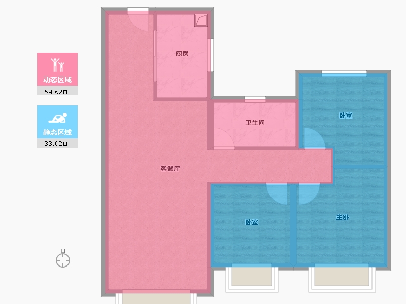 甘肃省-兰州市-龙湖·天璞-78.57-户型库-动静分区