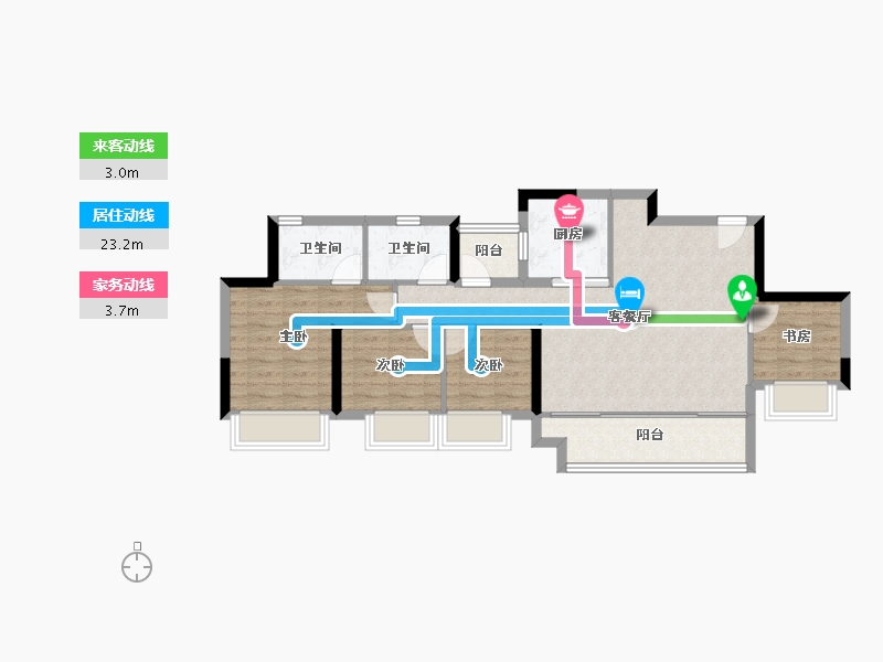 重庆-重庆市-建发书香府-79.95-户型库-动静线