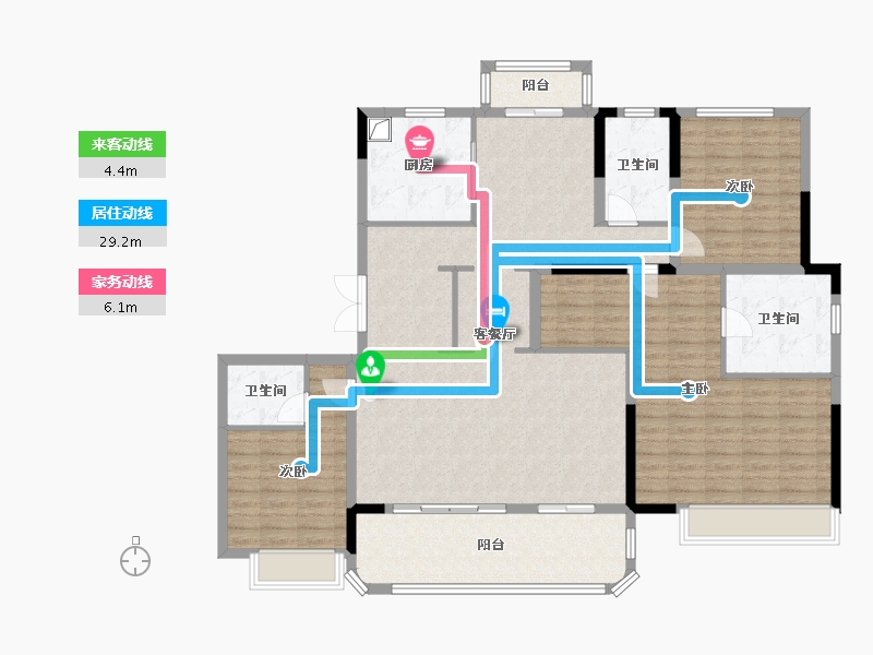 四川省-宜宾市-绿地上海黄埔名门-181.00-户型库-动静线