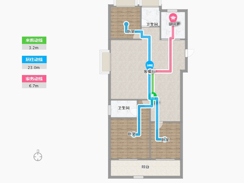 江苏省-淮安市-清河印-110.68-户型库-动静线