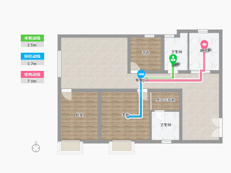 新疆维吾尔自治区-乌鲁木齐市-中建·玖悦-94.75-户型库-动静线