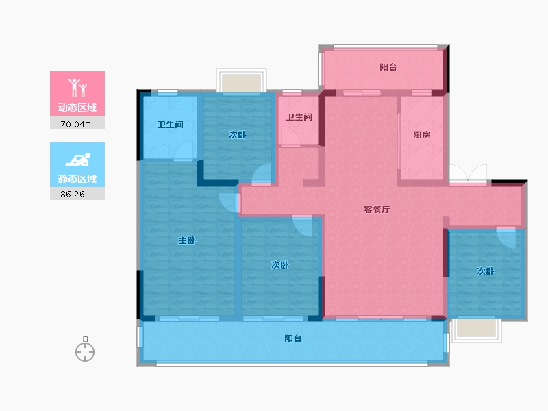 云南省-曲靖市-凤凰城·寥廓府邸-140.41-户型库-动静分区