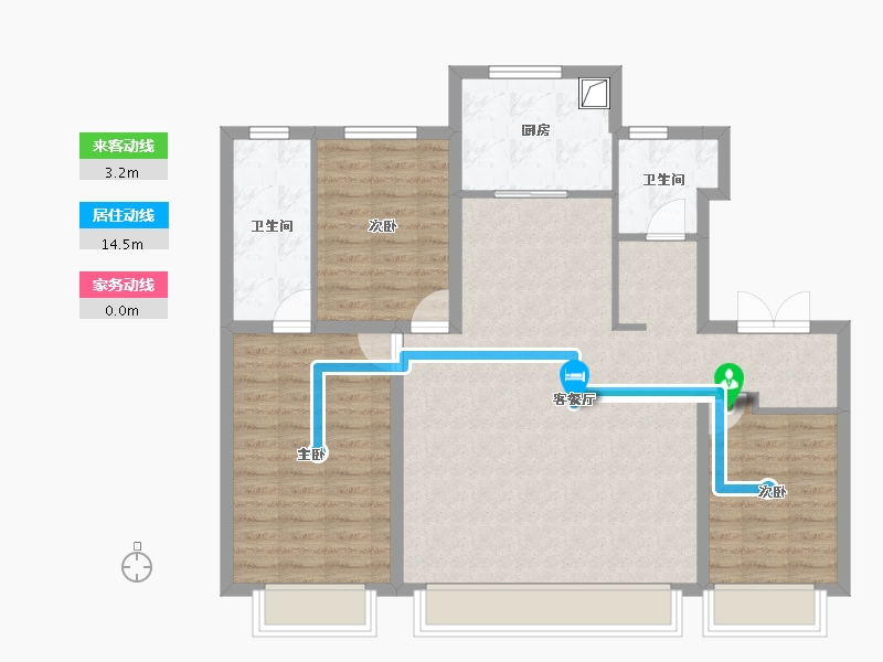 吉林省-长春市-锦溢·观合辰院-101.56-户型库-动静线