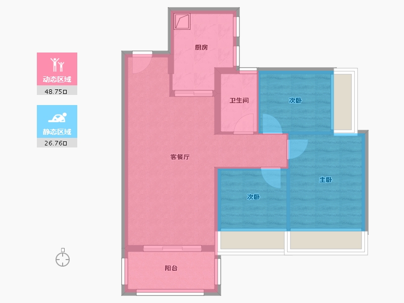 广东省-深圳市-新保辉香悦轩-67.20-户型库-动静分区