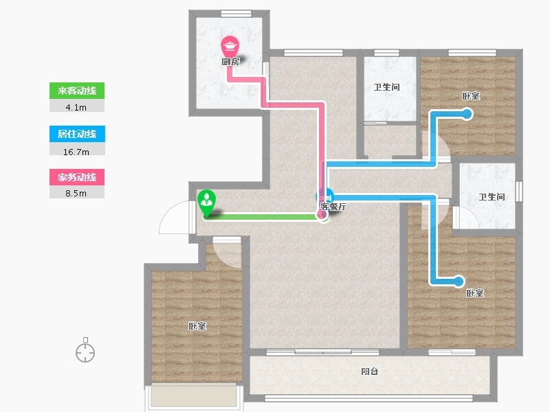 山东省-滨州市-棠悦府-126.75-户型库-动静线