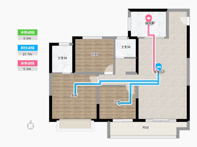 陕西省-西安市-陕建崇文朗樾-103.78-户型库-动静线