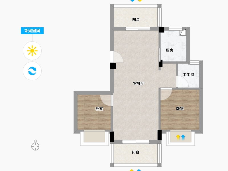 湖北省-恩施土家族苗族自治州-茅田生态旅游度假区-53.60-户型库-采光通风