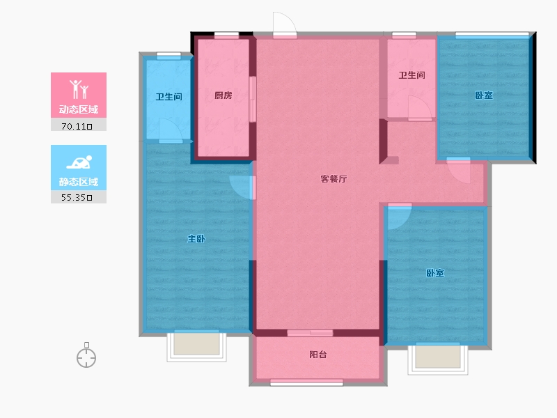 山东省-德州市-双企龙城和悦府-112.80-户型库-动静分区