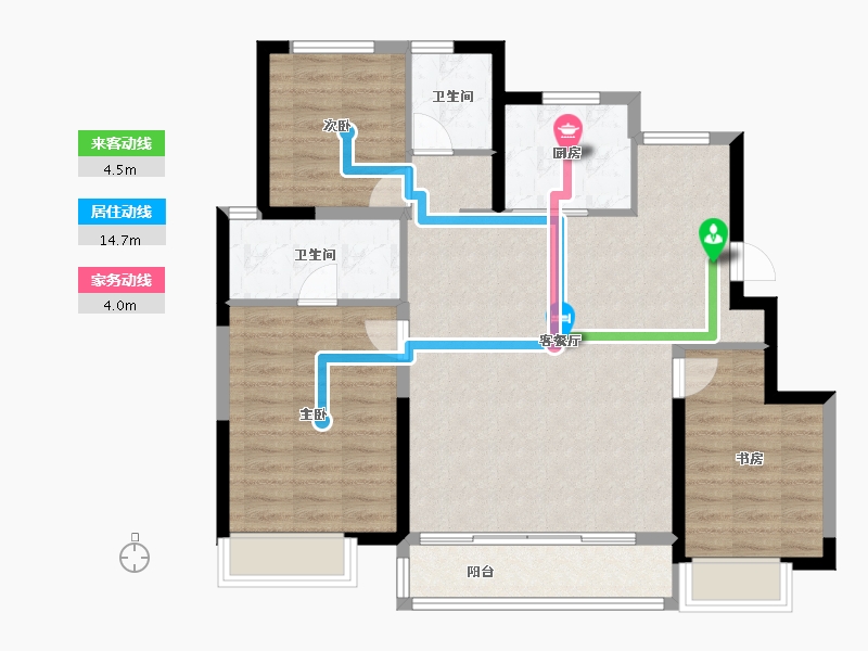 天津-天津市-建投·誉山院-96.53-户型库-动静线