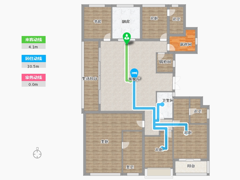 浙江省-杭州市-建杭潮观平澜府-183.00-户型库-动静线