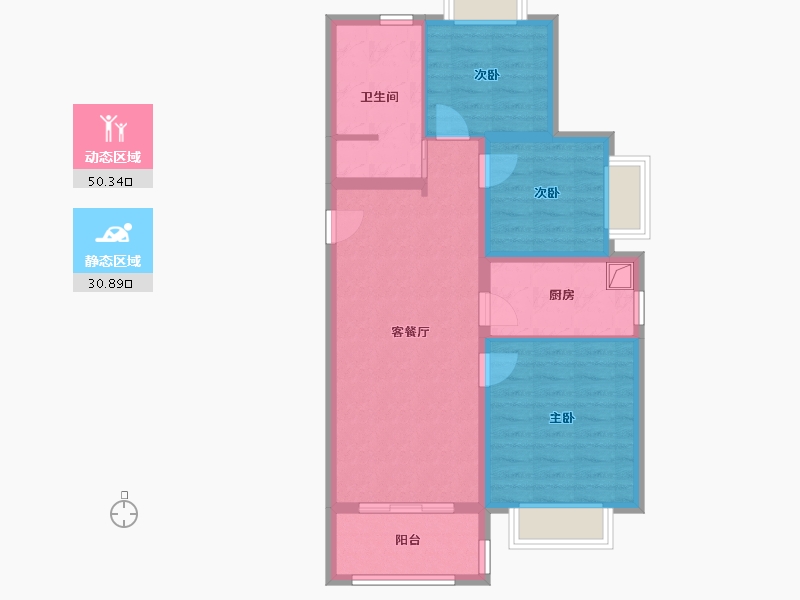 上海-上海市-金地峯汇-72.00-户型库-动静分区