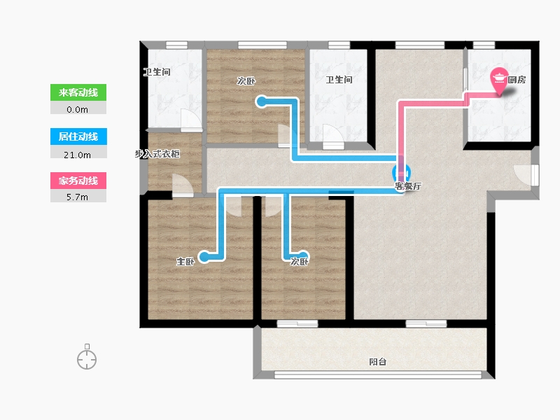 山东省-菏泽市-金府大院-96.00-户型库-动静线