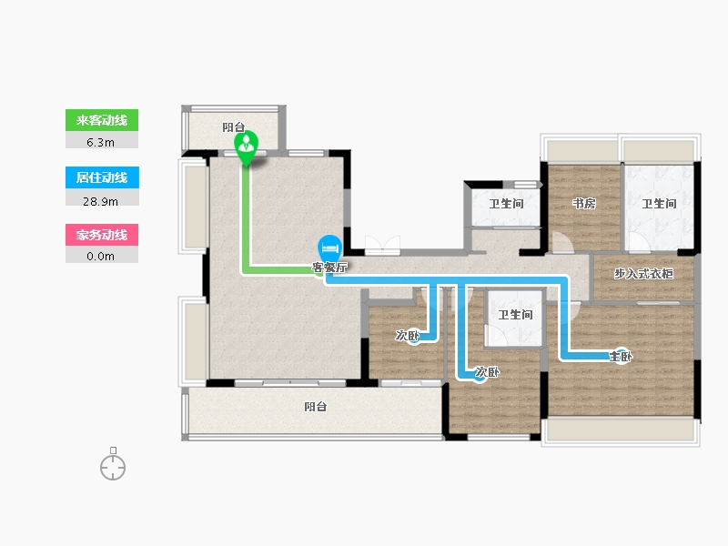 江苏省-扬州市-天璟融园-144.00-户型库-动静线