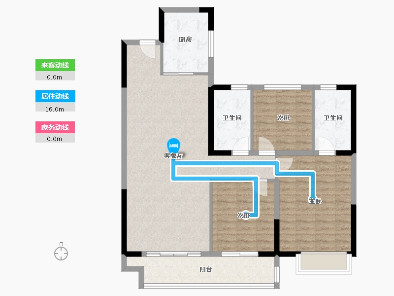 陕西省-榆林市-德通·葭州府-102.41-户型库-动静线