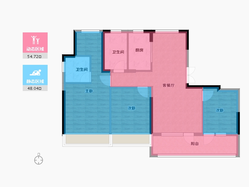 浙江省-台州市-时代天诚-92.00-户型库-动静分区