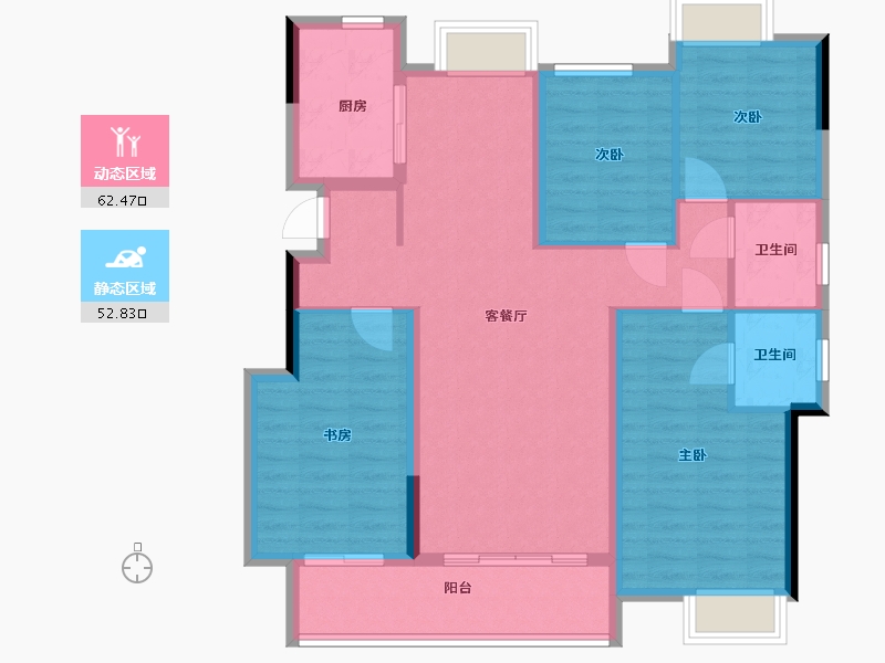 江西省-宜春市-东方璞园-103.76-户型库-动静分区