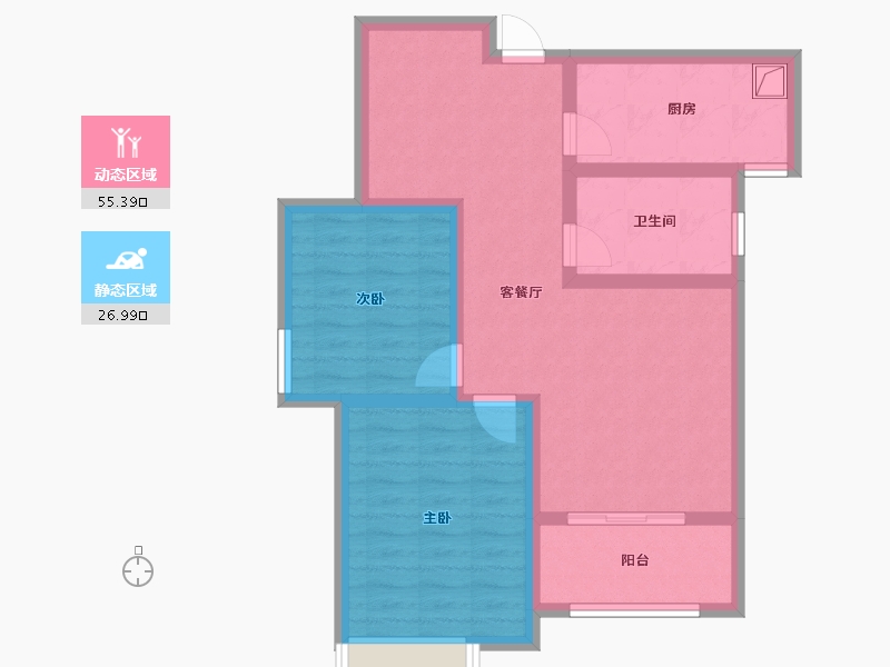 陕西省-西安市-星雨华府-72.40-户型库-动静分区