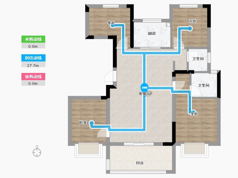 浙江省-杭州市-启歆府-81.61-户型库-动静线