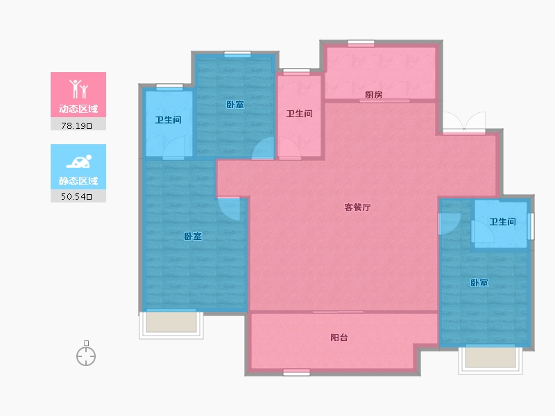 安徽省-合肥市-尚泽锦园-118.94-户型库-动静分区