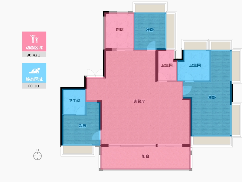 江苏省-苏州市-建发·朗云-143.99-户型库-动静分区