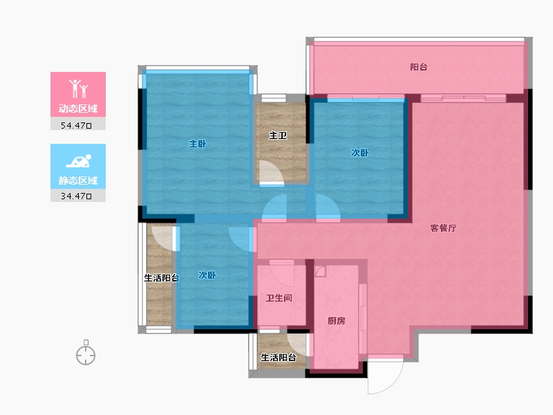 四川省-成都市-朗基紫境府-87.00-户型库-动静分区