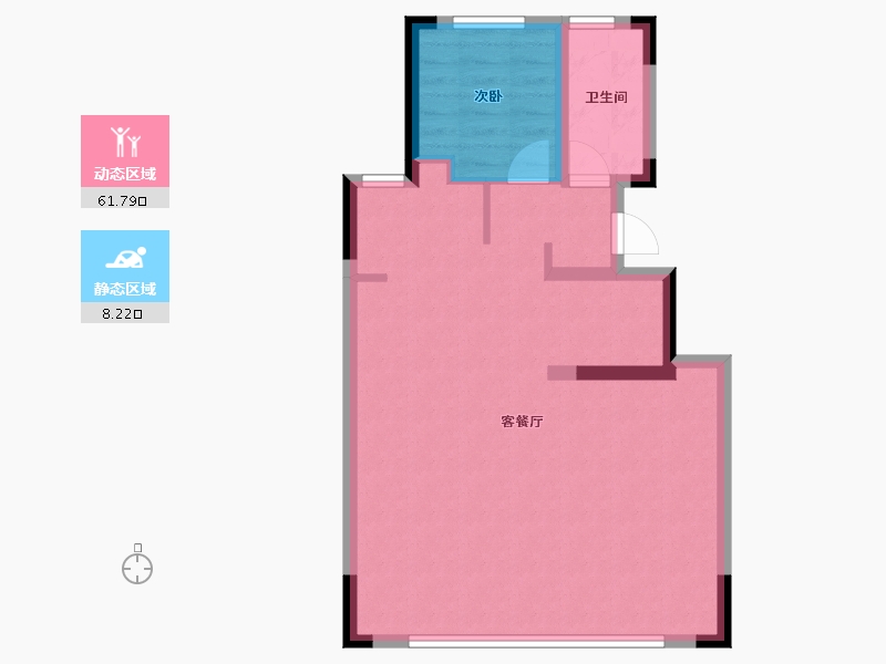 山东省-青岛市-华新园·珠山玥府-63.49-户型库-动静分区