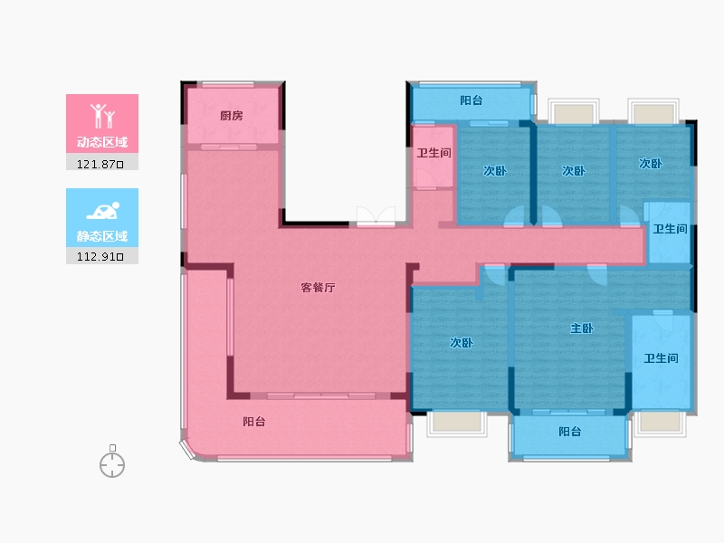 云南省-曲靖市-凤凰城·寥廓府邸-210.60-户型库-动静分区