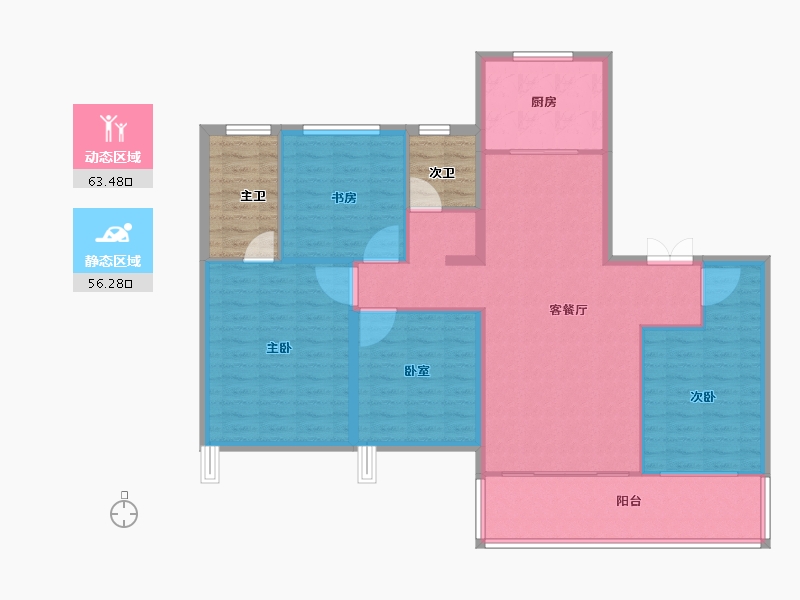 山东省-济南市-绿地海珀澜庭-118.68-户型库-动静分区