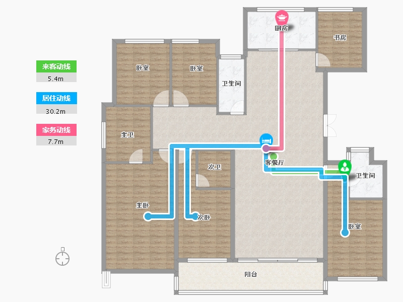 浙江省-杭州市-建杭潮观平澜府-202.17-户型库-动静线