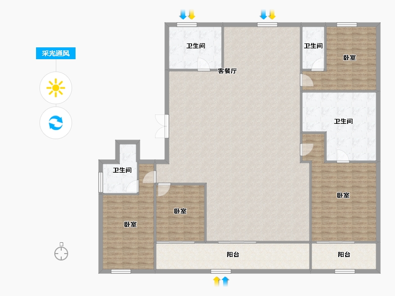 浙江省-宁波市-绿城东投·凤鸣云翠-221.13-户型库-采光通风