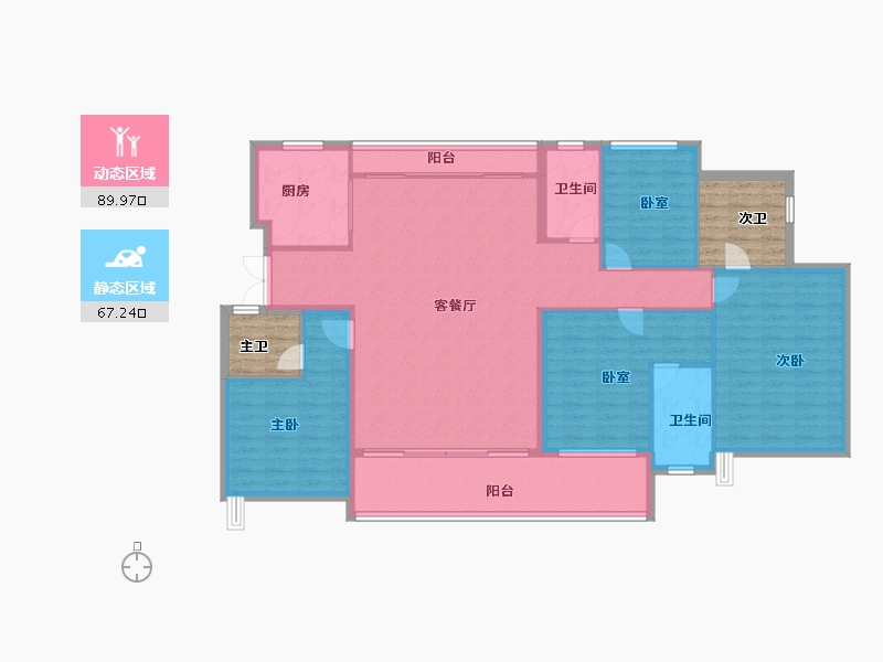 浙江省-嘉兴市-鸿翔天誉府-154.50-户型库-动静分区