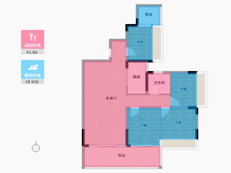 云南省-曲靖市-愿景水岸学府-90.34-户型库-动静分区