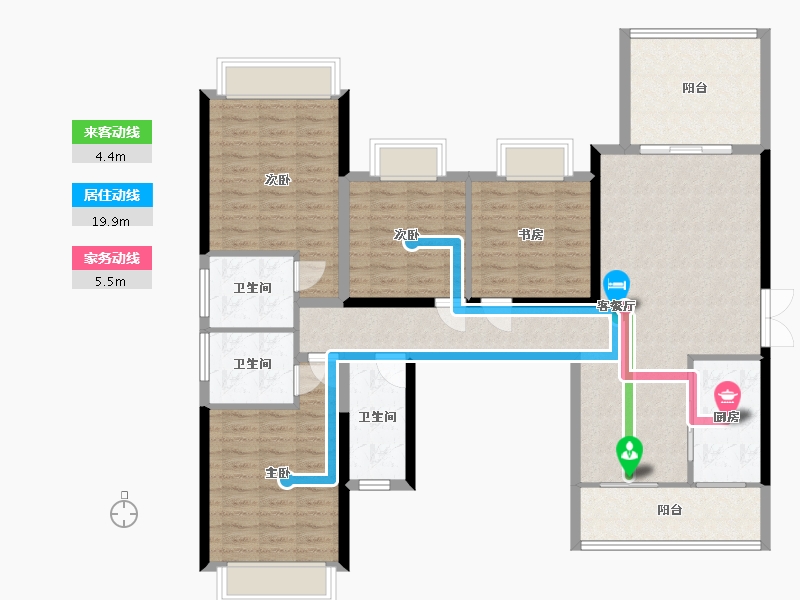 湖南省-邵阳市-中驰第一城-160.00-户型库-动静线