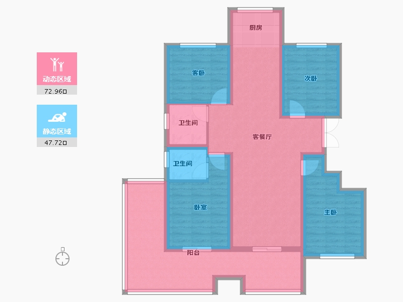 河南省-开封市-永美·尚院-107.40-户型库-动静分区