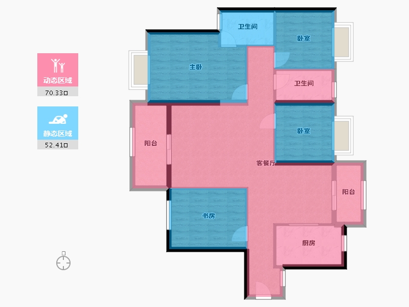 湖南省-永州市-江南逸品-120.00-户型库-动静分区