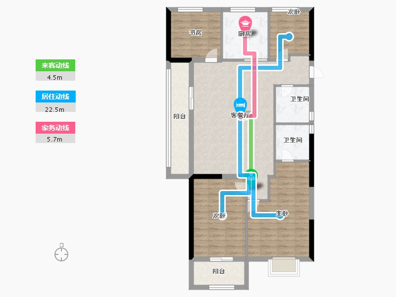 浙江省-绍兴市-碧桂园棠樾府-100.00-户型库-动静线