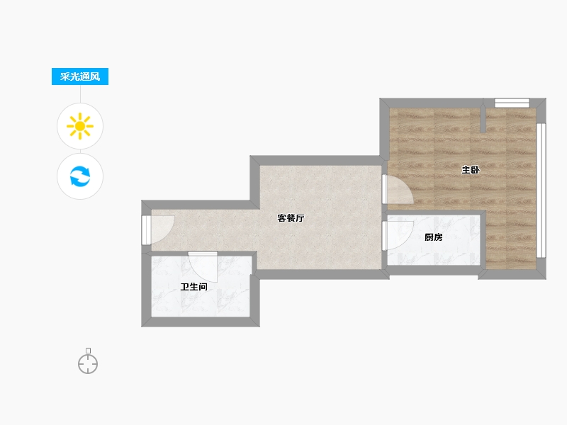 山西省-太原市-纺织苑-A区-40.00-户型库-采光通风