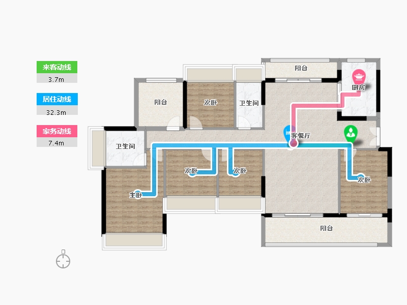 广东省-揭阳市-星河明珠湾四期-134.40-户型库-动静线