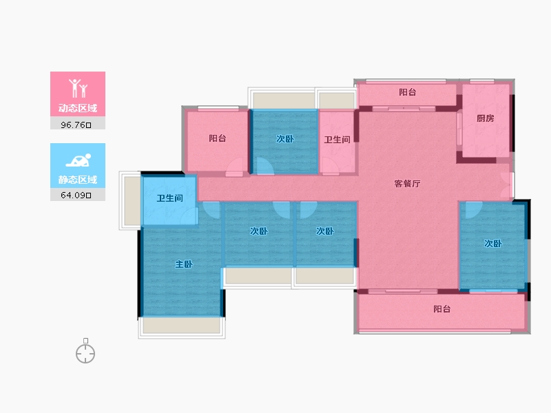 广东省-揭阳市-星河明珠湾四期-134.40-户型库-动静分区