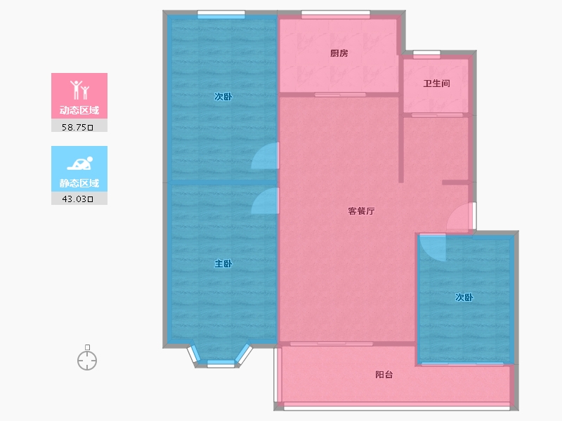 安徽省-芜湖市-城东小区-100.00-户型库-动静分区