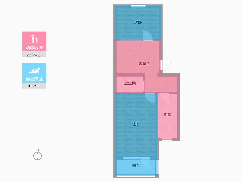 北京-北京市-二里庄小区-48.00-户型库-动静分区