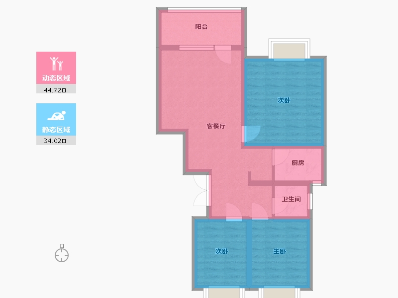 河北省-廊坊市-荣盛城·水岸花语-78.45-户型库-动静分区