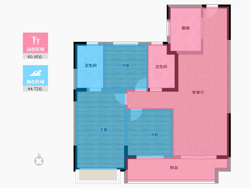 陕西省-榆林市-德通·葭州府-95.06-户型库-动静分区