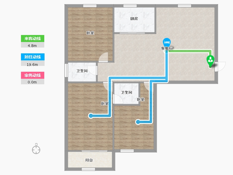 河南省-南阳市-长安福邸-112.68-户型库-动静线