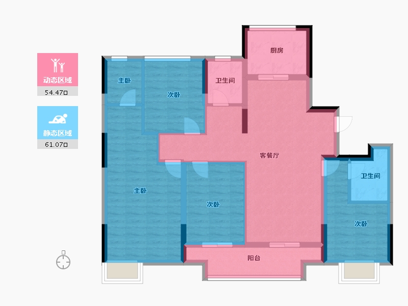 浙江省-湖州市-房总东茂府-103.00-户型库-动静分区