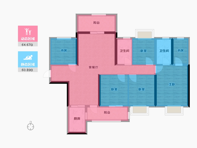 广西壮族自治区-梧州市-光大锦绣山河-106.18-户型库-动静分区