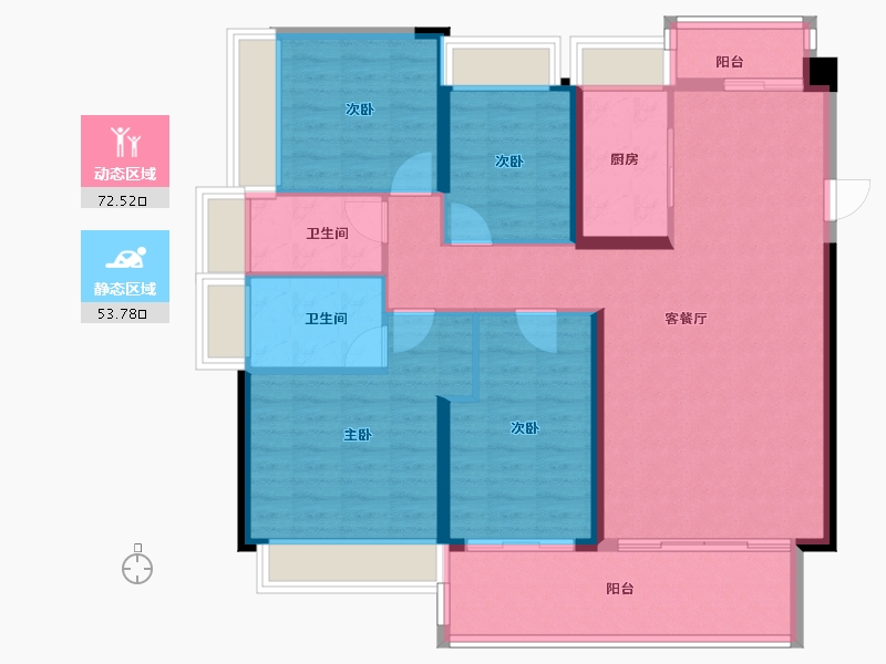 广东省-中山市-锦绣海湾城-114.40-户型库-动静分区