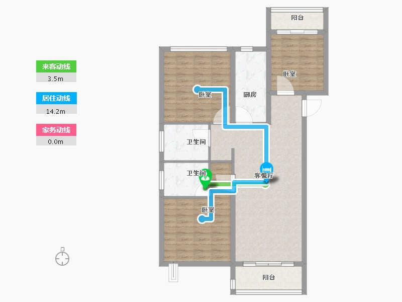 河南省-安阳市-广厦书香九里-94.98-户型库-动静线