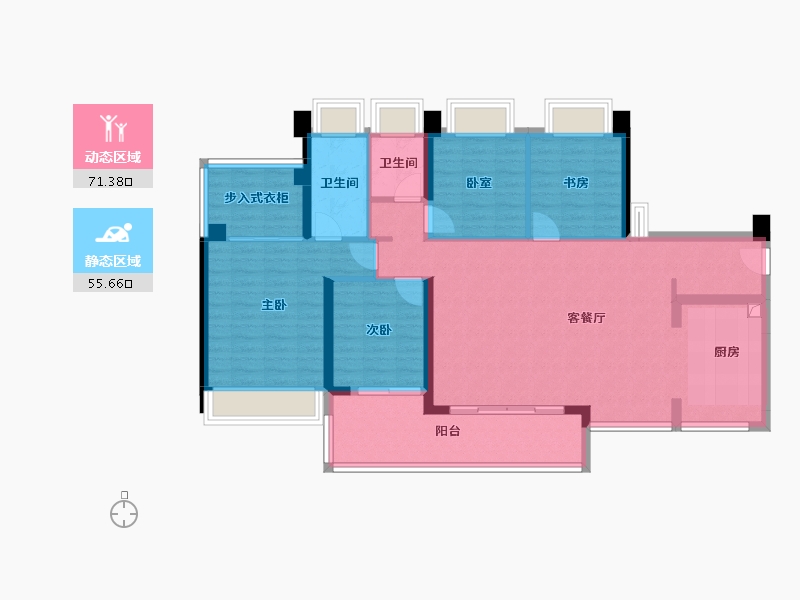 广东省-东莞市-万科瑧山境-114.41-户型库-动静分区