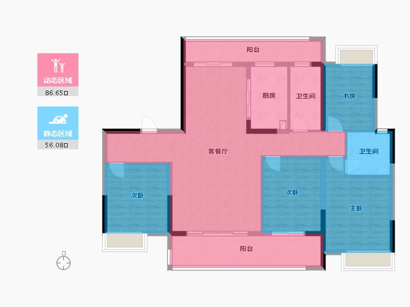 江西省-上饶市-带湖阳光城-129.00-户型库-动静分区